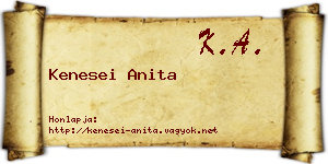 Kenesei Anita névjegykártya
